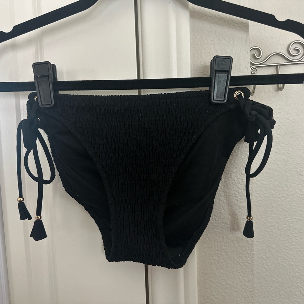 Victoria's Secret Black Bikini Bottom with Tassels